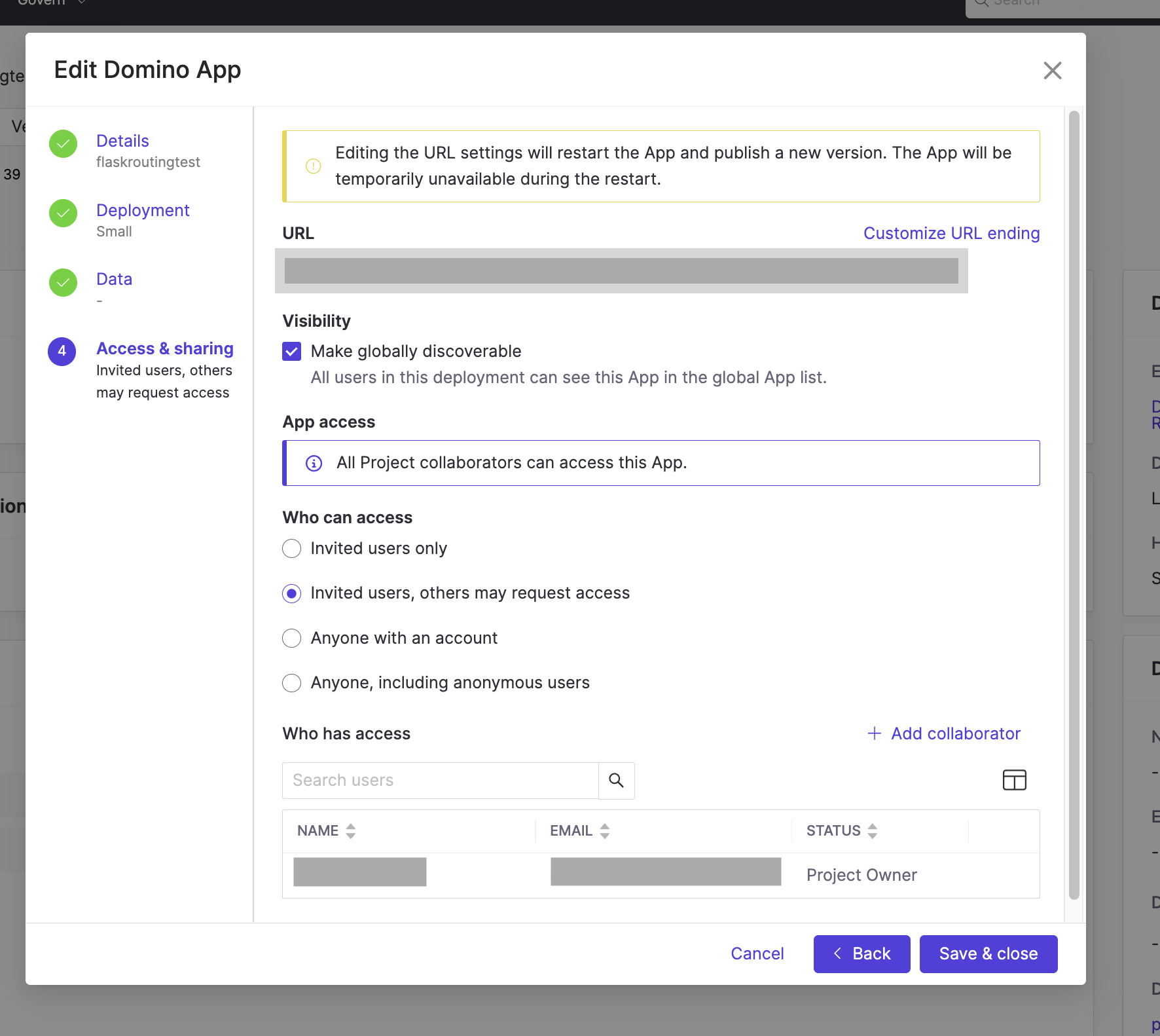 We are no longer seeing the option to allow anonymous users to view apps