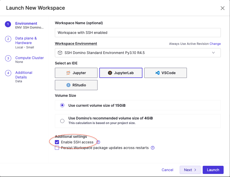 Working with Workspace SSH