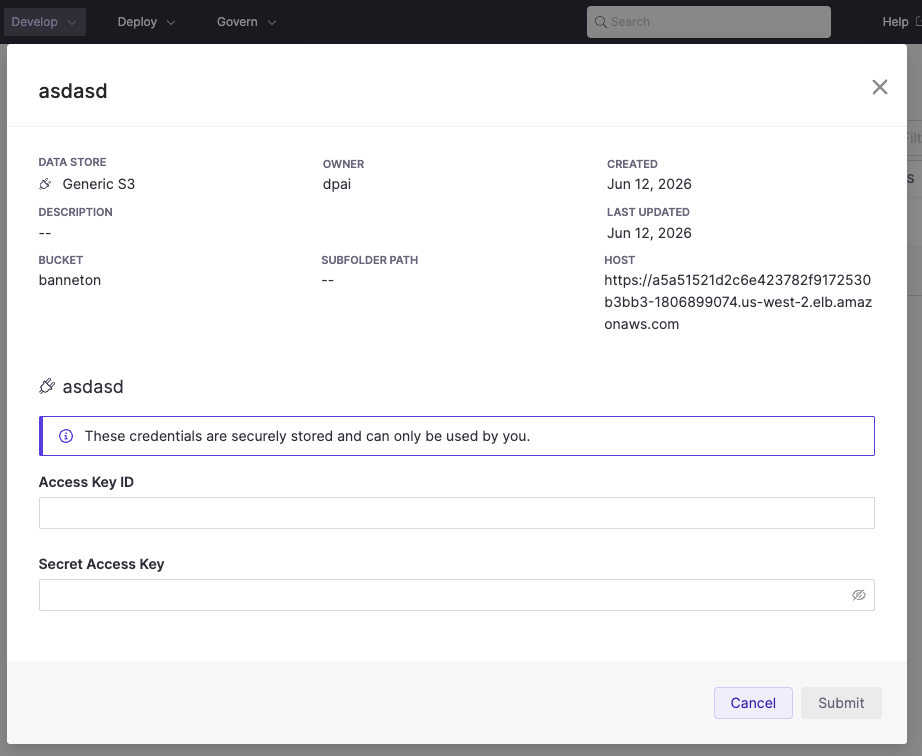 Adding Credentials to an Existing Data Source